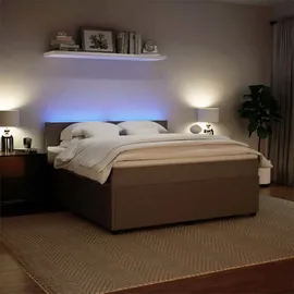 vidaXL Boxspringbett 180 x 200 cm Hellgrau