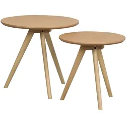 Beistelltisch Yumi 2er-Set, Natur