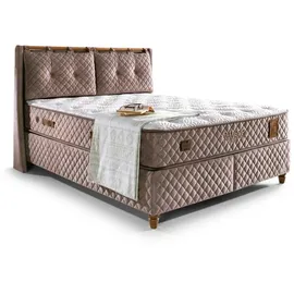 Bambi Boxspringbett 140 x 200 cm H3 Grau
