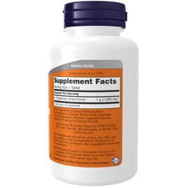 NOW Foods L-Tryptophan 1000mg 60 Tabletten