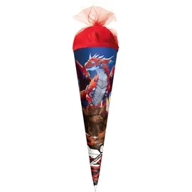 ROTH Motiv-Schultüte, Robo Drache, 35 cm, rund, Tüllverschluss