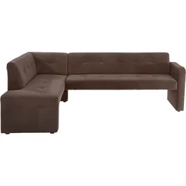 exxpo - sofa fashion Essbank EXXPO - SOFA FASHION "Barista, bequem und elegant, hohe Bodenfreiheit", braun, B:245cm H:83cm T:159cm, Luxus-Microfaser (100% Polyester), Sitzbänke, Essbank, Eckbank Barista bequem und elegant, hochwertige Detailverarbeitung