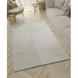 The CarPET Teppich THE CARPET "Everest", beige (creme), B:120cm H:14mm L:170cm, Polypropylen, Teppiche, Teppich, moderner Wohnzimmer Teppich hohe Flordichte
