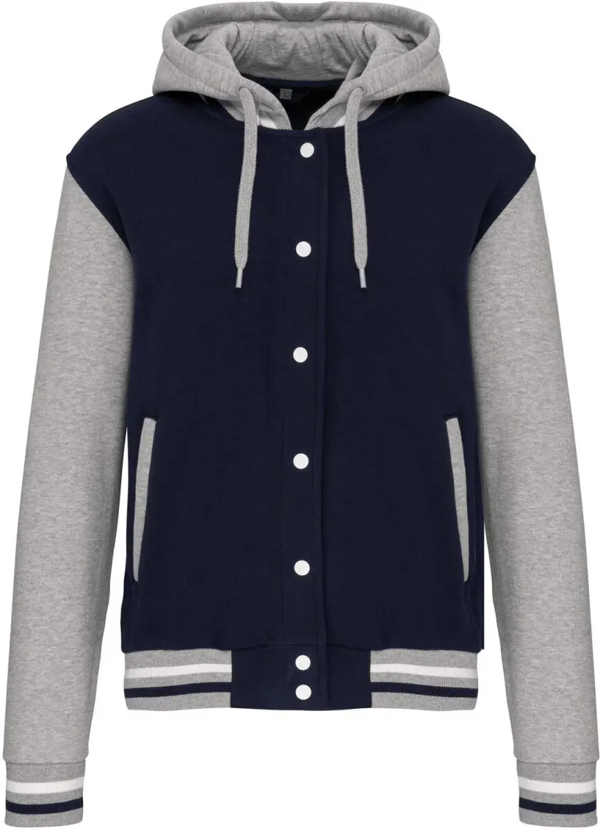 Kariban Unisex College Jacke 'Teddy' K4003 navy/oxford grey/white XXL