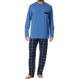 SCHIESSER Schiesser, Herren, Pyjama, »"Comfort Organic Cotton Schlafanzug, Blau, 56 XXL)