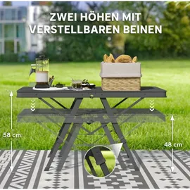 Okwish Klapptisch 90 x 40,5 x 58 cm Schwarz