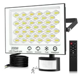 Viugreum 200W LED Strahler 6500K Aussenleuchte mit Bewegungsmelder 20000lm Scheinwerfer Außen Kaltweiss Fluter IP66 Wasserdicht Außenstrahler für Garten, Innenhöfe, Garage