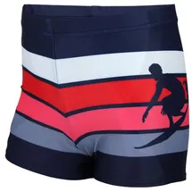 Aquarti Gestreifte Badehose Blau/Rot 128