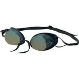 Tyron Performance Race Goggle (Anti-FoG - gold verspiegelt) | Schwimmbrille | Weiterentwicklung der Schwedenbrille mit soften Silikonrand/-Steg