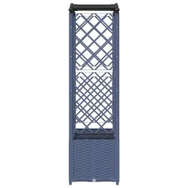 vidaXL Hochbeet mit Rankgitter und Dach 164 x 40 x 142 cm Grau