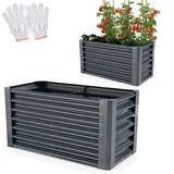 onbest Hochbeet XXL 120 x 60 x 60 cm Anthrazit