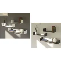 LINDER EXCLUSIV Wandregal 3er-Set 30 x 15 x 10 cm Weiß