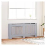 vidaXL Heizkörperabdeckung 2 pcs Grau 172 x 19 x 81,5 cm Holzwerkstoff