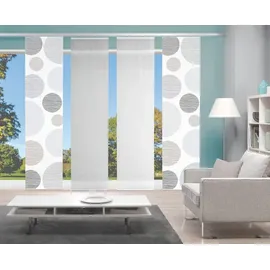 VISION S Schmidt Schiebewand Borden 4er-Set Polyester Grau 60 x 260 cm