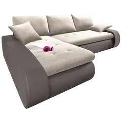 Ecksofa TRENDMANUFAKTUR "Indie, L-Form", grau (taupe, hellbeige), B:269cm H:86cm T:169cm, Sofas, wahlweise XL oder XXL