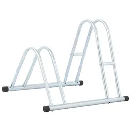 vidaXL Fahrradständer für 2 Fahrräder Freistehend Verzinkter Stahl