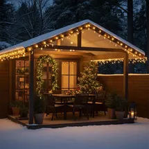 ideoon lights LED-Lichterkette Batterie 14 m warmweiß