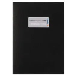 HERMA Heftumschlag glatt schwarz Papier DIN A5