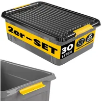 Monzana MONZANA® Aufbewahrungsbox mit Deckel 40kg belastbar Kunststoff BPA
