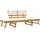 vidaXL Gartenbank 190 x 66 x 75 cm braun