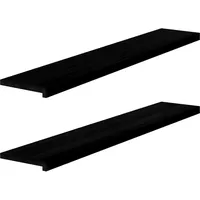 vidaXL Fensterbänke 2 Stk. Dunkelbraun 140x25x2 cm Massivholz Eiche