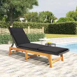 vidaXL Sonnenliege 74 x 58 x 87 cm Schwarz