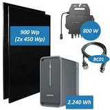 Marstek Balkonkraftwerk 800W mit 2240Wh Speicher, 2 x 440W Module