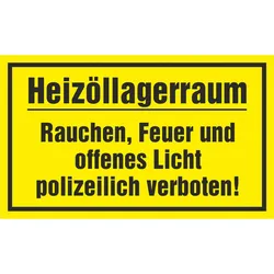 Hinweisschild - Heizöllagerraum