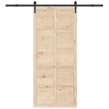 vidaXL Schiebetür rechts 80 x 208 cm braun