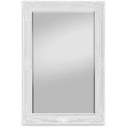 Casa Chic Manchester Wandspiegel Massivholzrahmen rechteckig 90 x 60 cmWeiß