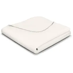 Wohndecke BIEDERLACK "Cotton Home", beige (natur), B:150cm L:200cm, Baumwolle, Polyacryl, Wohndecken, mit Zierstich