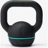 Kugelhantel Kettlebell aus Gusseisen und Basis aus Gummi - 6 kg SCHWARZ 6kg