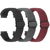 TumpCez Elastische Uhrenarmbänder,16mm 18mm 19mm 20mm 22mm Schnellverschluss Nylon Armband Verstellbare Aatmungsaktive Sportbänder Ersatzarmband für Herren Damen