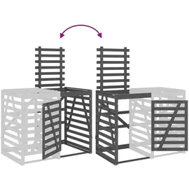 vidaXL Mülltonnenbox Erweiterung 78 cm grau