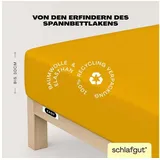schlafgut Easy Jersey 120 x 200 - 130 x 220 cm yellow deep