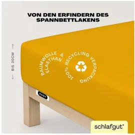 schlafgut Easy Jersey 120 x 200 - 130 x 220 cm yellow deep
