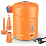 Elektrische Luftpumpe, 5200 Mah Akku, Luftmatratzenpumpe Mit 3 Düsen, Schnellpumpe Für Schlauchboote/luftmatratzen