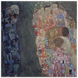 Glasbild ARTLAND "Tod und Leben. Vollendet 1916.", bunt (farbe bild(er): bunt), B:50cm H:50cm, Bilder, in verschiedenen Größen