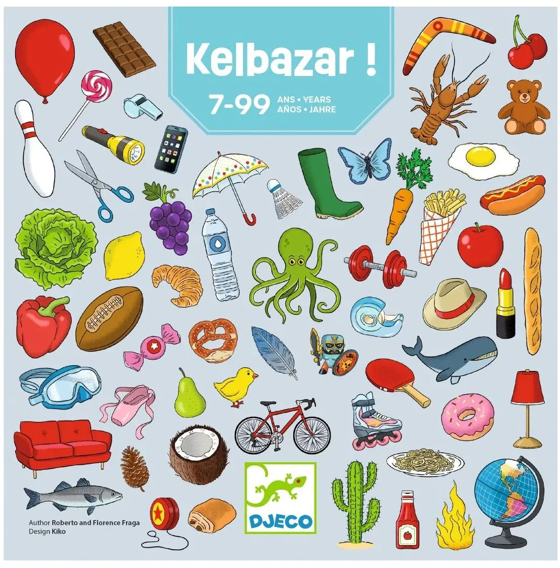 Djeco Ratespiel KelBazar Gesellschaftsspiel für Kinder - Fördert Logik, Spaß am Lernen, Buntes Design