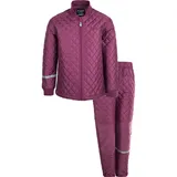 ZigZag Skianzug "Tiger", Kinder, Gr. 110, pink (fuchsia), 100% Polyester, kariert, Sportanzüge Skianzug, mit wärmender Steppung
