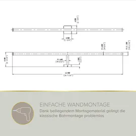 Lenz Soulution Handtuchhalter verchromt 60 cm
