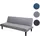 Mendler Schlafsofa Stoff 2-Sitzer Grau