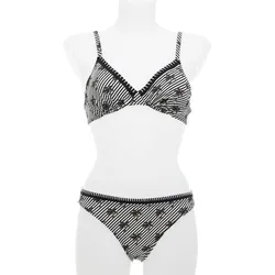 OLYMPIA Damen Bikini Bikini, schwarz/natur, 38C