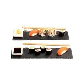 KESPER Sushi-Set grau Schiefer B/L: ca. 10x30 cm