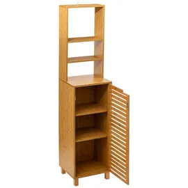 5five simply smart Stehender in braun Naturmaterialien, 33x168x38 cm, Badezimmer, Badezimmerschränke, Hochschränke