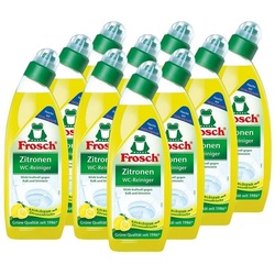 FROSCH 10x Frosch Zitronen WC-Reiniger 750 ml – Kalklösend mit Zitrone WC-Reiniger