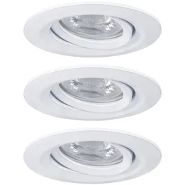 Paulmann Nova mini Coin Weiß matt schwenkbar 3er set