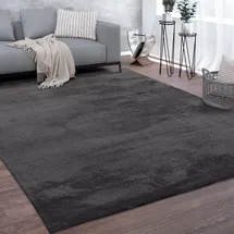 Paco Home Cadiz 630 Kurzflorteppich 160 x 220 cm anthrazit