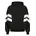 Crinkle Batwing Xxl Parka Black White 2XL