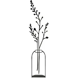 Evila Originals, Flowerpot- TNL1166, Schwarz, Dekofiguren, 100% Metall (Dicke: 1